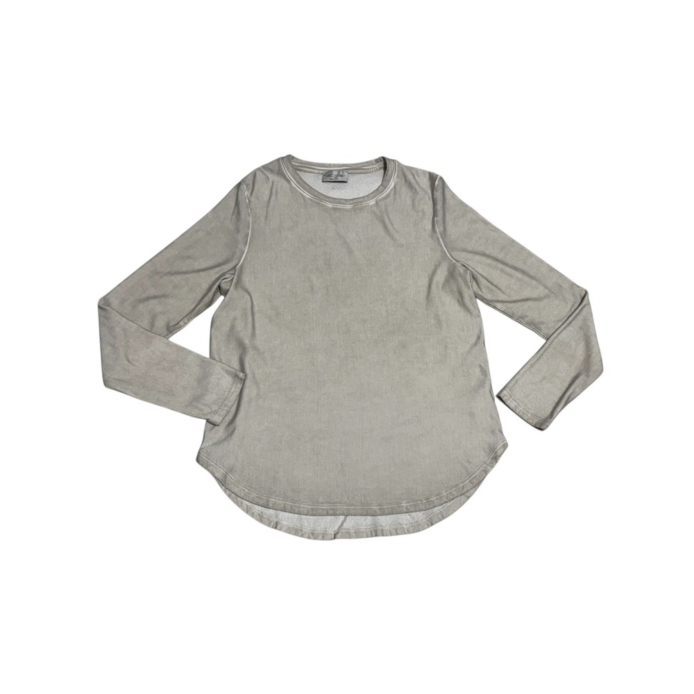 Ploumanac'h Cosmo T-Shirt Canapa Beige Long Sleeve Viscose Made in Italy Size M - Picture 6 of 7